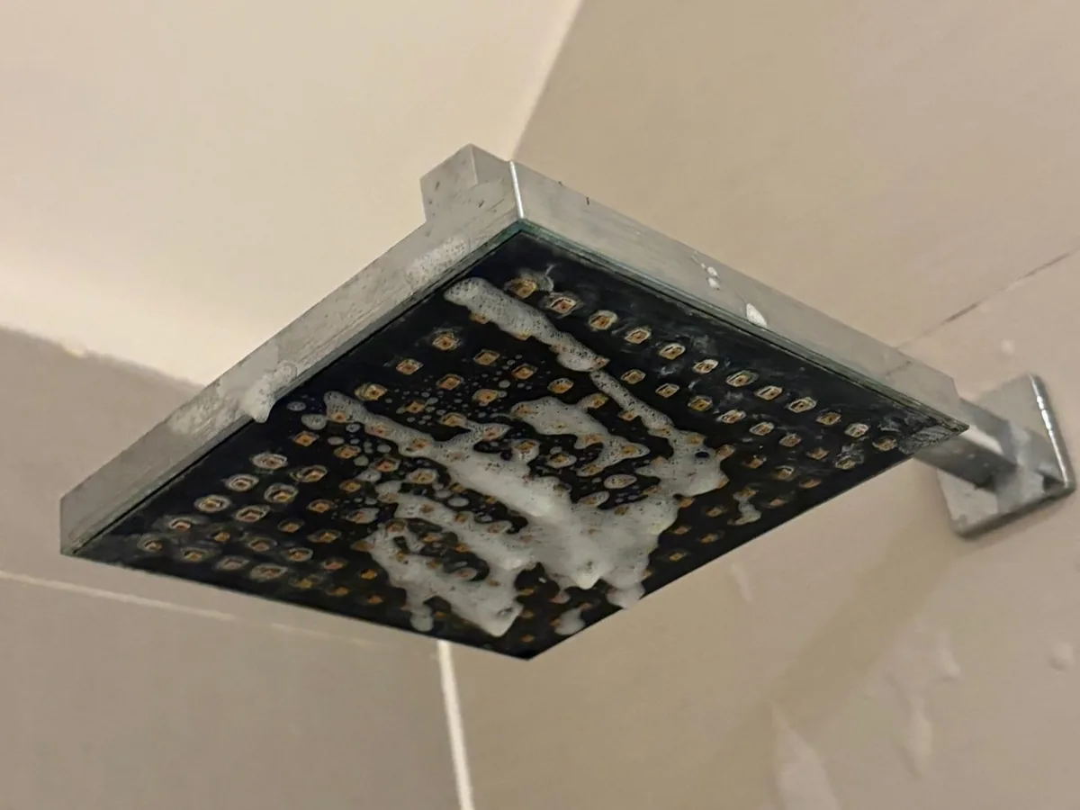 Shower before cleaning